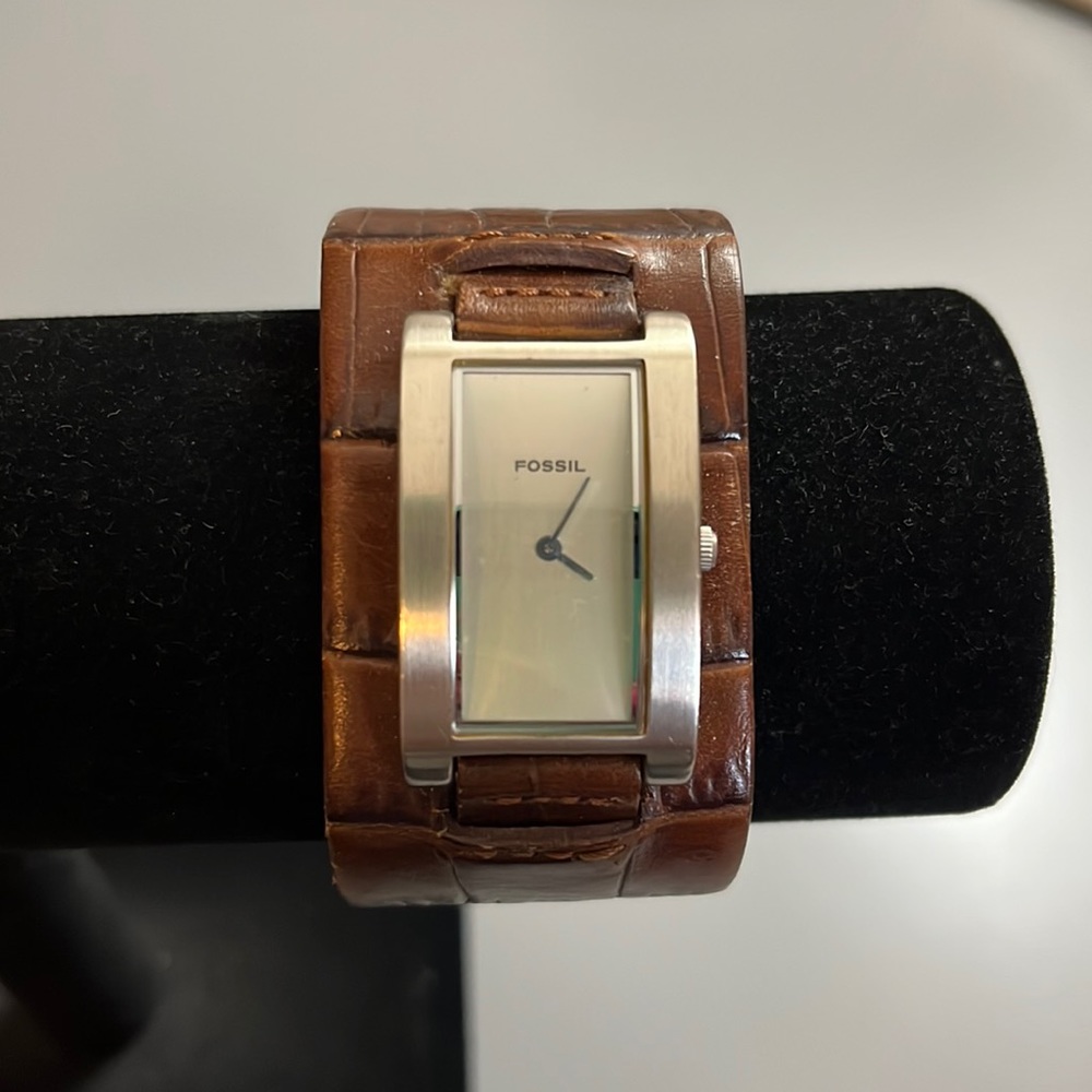Fossil Brown Alligator Leather Watch